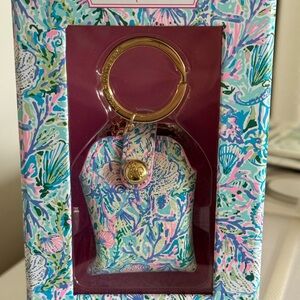 Lilly Pulitzer Vibrant Blue and air pods keychain